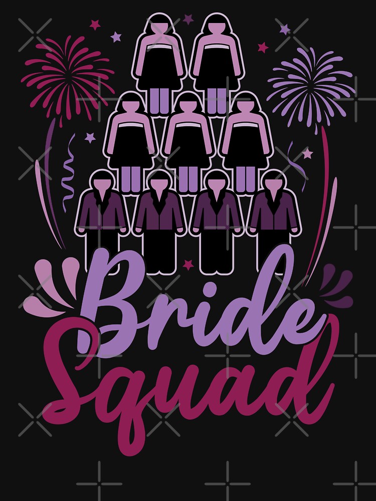 Bride Squad Bridal Cheer Theme Matching Party Group by GravitiTees T-Shirts, Hoodie, Sweatshirt | BlankRebels.com (Image 3)