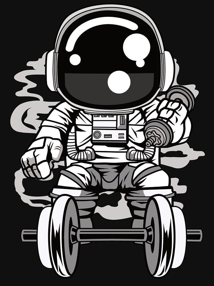 Astronaut Gym - Funny Outer Space Lovers by Desteroids T-Shirts, Hoodie, Sweatshirt | BlankRebels.com (Image 3)