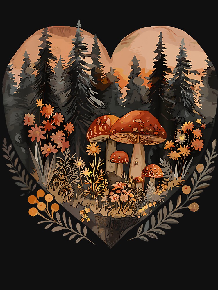 Mushroom Aesthetic, Flower Bouquet, Cottagecore by TashiaJerrie T-Shirts, Hoodie, Sweatshirt | BlankRebels.com (Image 3)