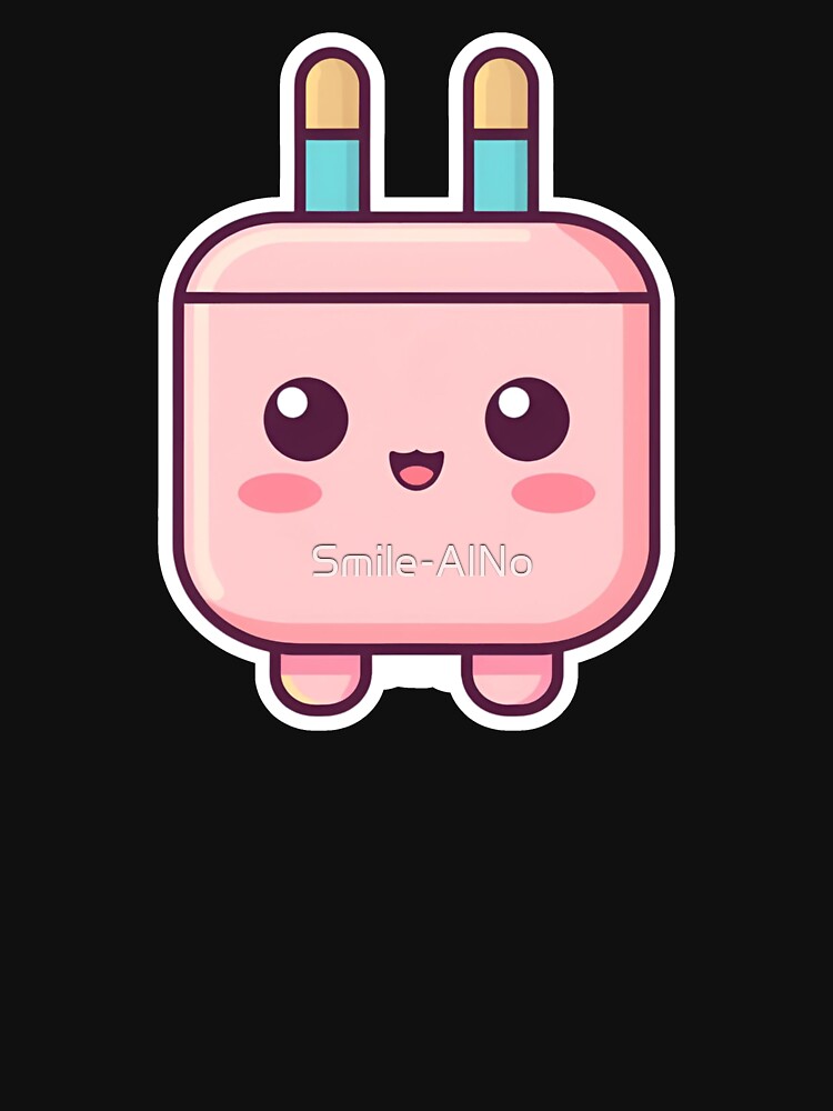 Kawaii Power Plug — Cute Pastel Tech Friend Illustration by Smile-AlNo T-Shirts, Hoodie, Sweatshirt (Image 3)