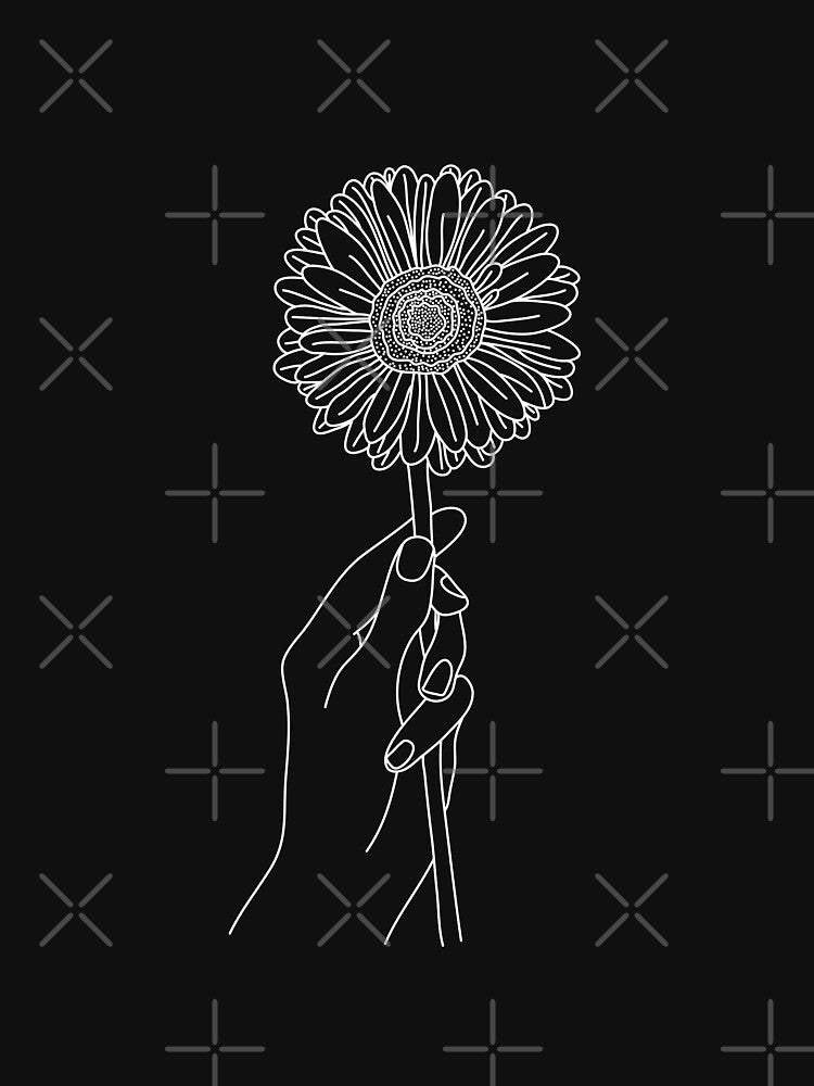 Hand Sunflower Minimal Line Art by minimallineart T-Shirts, Hoodie, Sweatshirt | BlankRebels.com (Image 3)