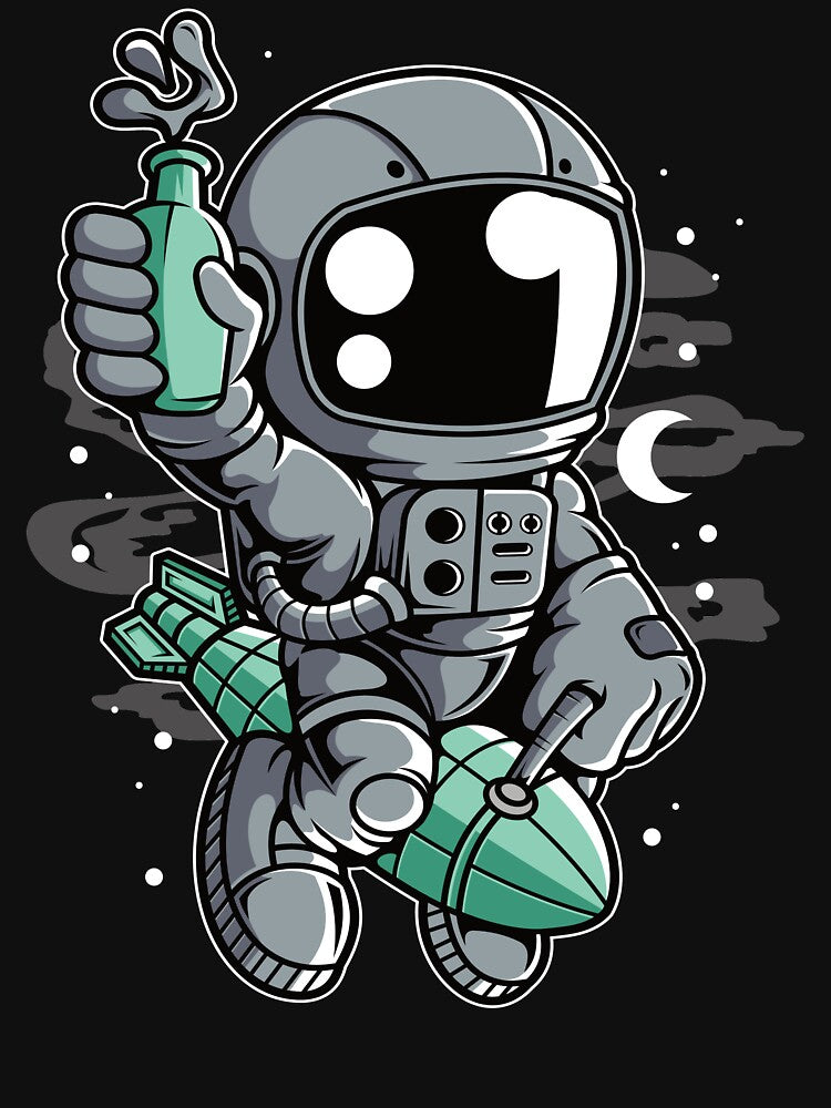 Astronaut Rocket - Funny Outer Space Lovers by Desteroids T-Shirts, Hoodie, Sweatshirt | BlankRebels.com (Image 3)