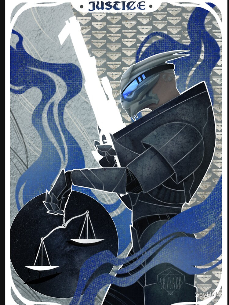 Garrus Vakarian Justice Tarot by SavBakk T-Shirts, Hoodie, Sweatshirt | BlankRebels.com (Image 2)