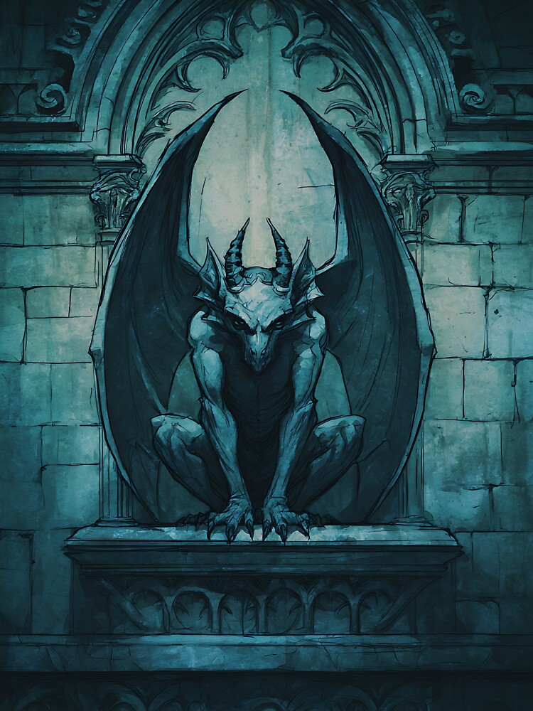 Vintage Dark Academia Gargoyle by bapupa T-Shirts, Hoodie, Sweatshirt | BlankRebels.com (Image 3)