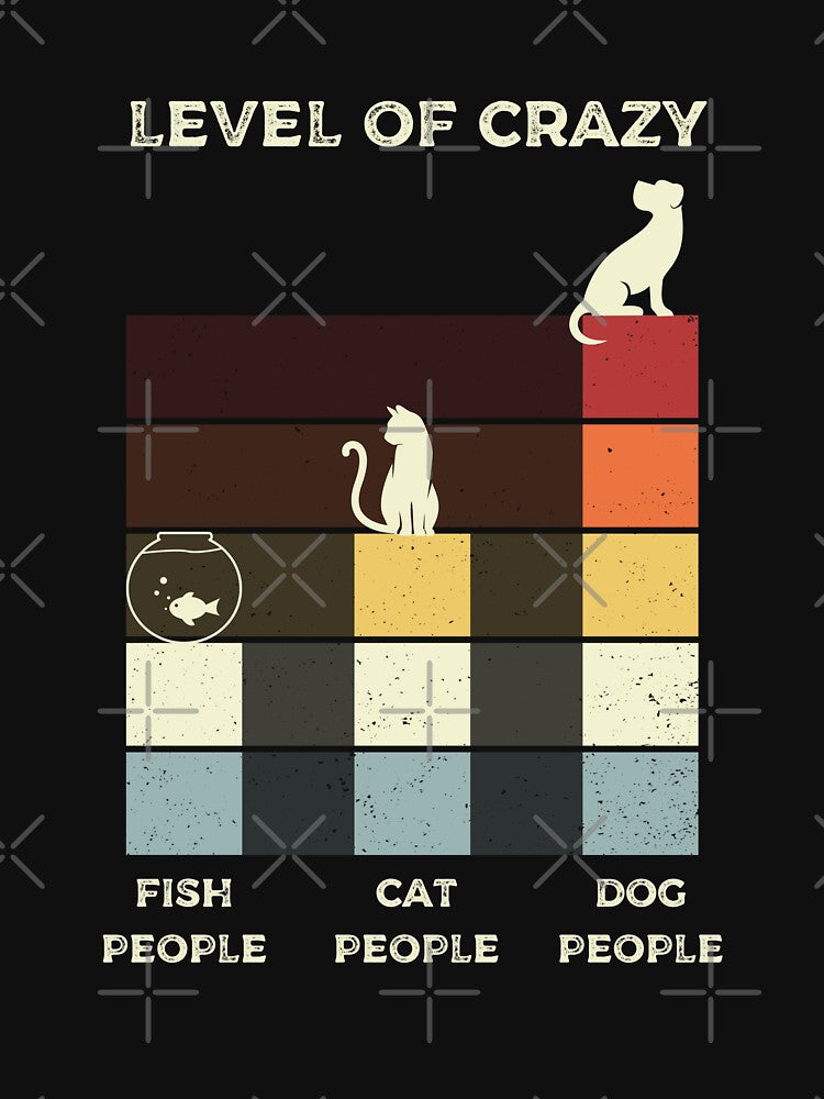 Dog People Level of Crazy | Vintage | Retro by 4TeeToo T-Shirts, Hoodie, Sweatshirt | BlankRebels.com (Image 3)