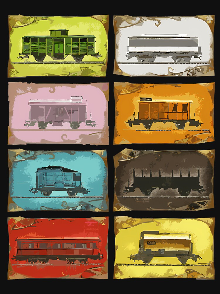 Ticket To Ride The Trains On Black by LewUpton21