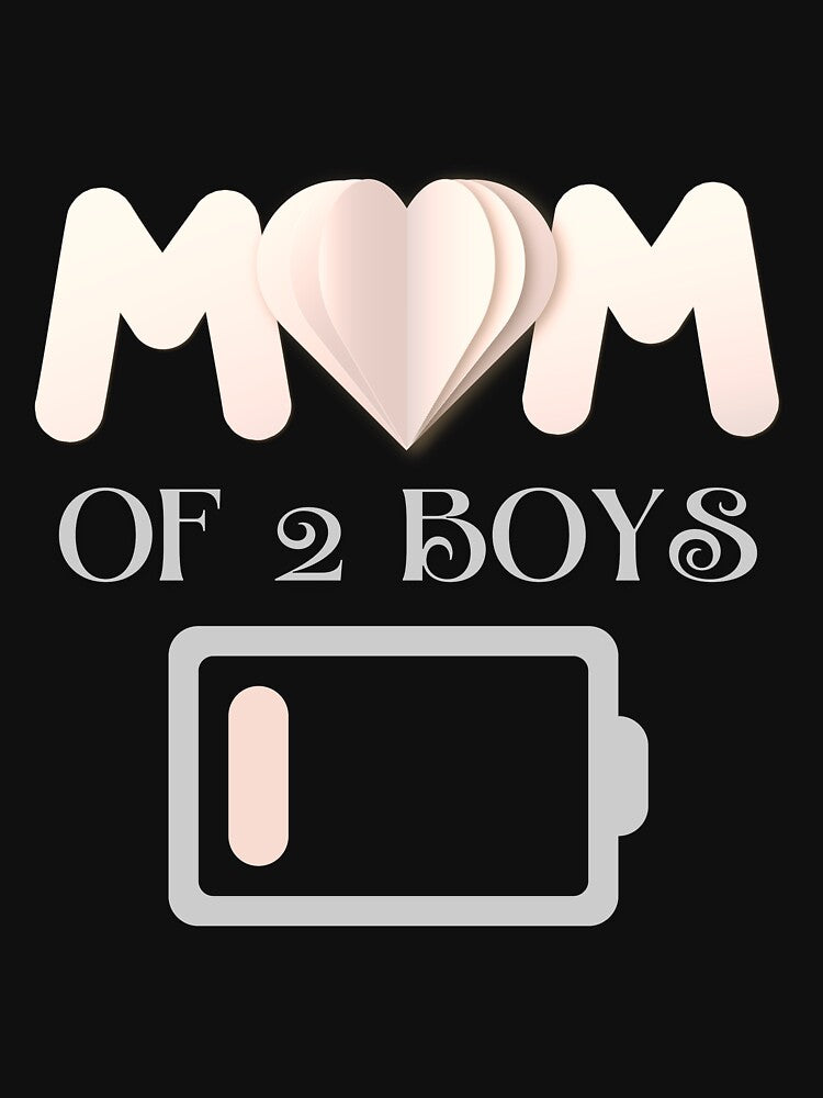 Mom of 2 Boys low battery by Alieso T-Shirts, Hoodie, Sweatshirt | BlankRebels.com (Image 3)