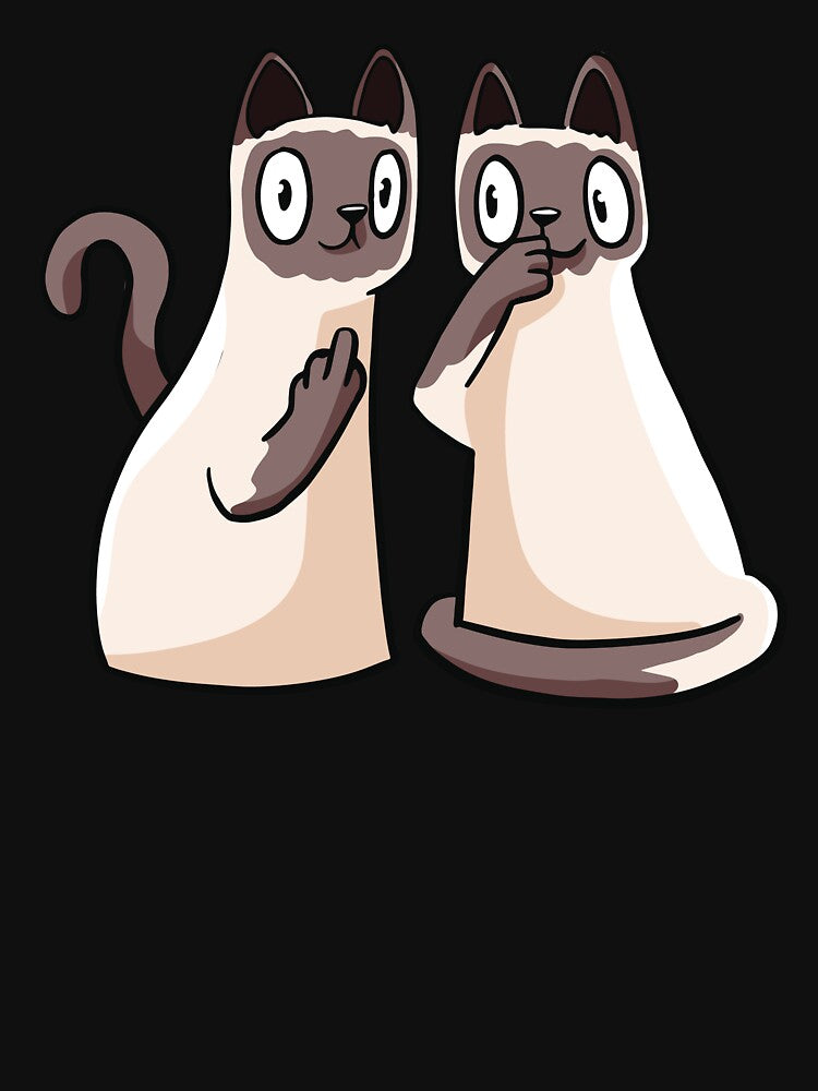 SIAMESE CATS T-SHIRT  T-SHIRT SWEATER HOODIE CREWNECK GESCHENK GEBURTSTAG by Timcito
