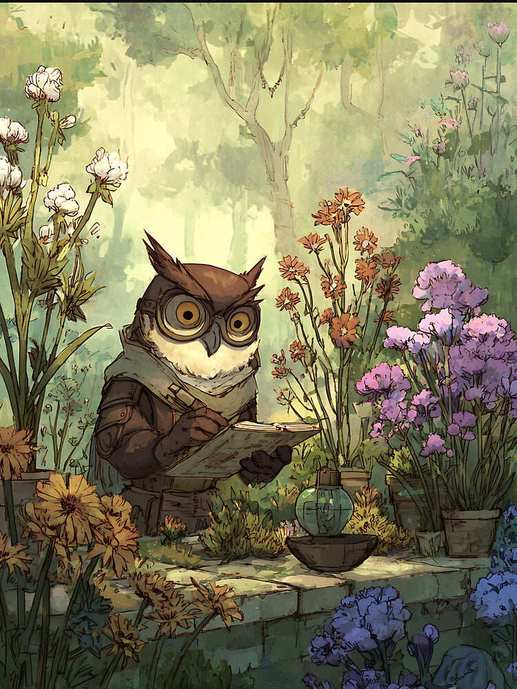 Light Academia Art: Owl's Botanical Sketchbook by bapupa T-Shirts, Hoodie, Sweatshirt | BlankRebels.com (Image 3)