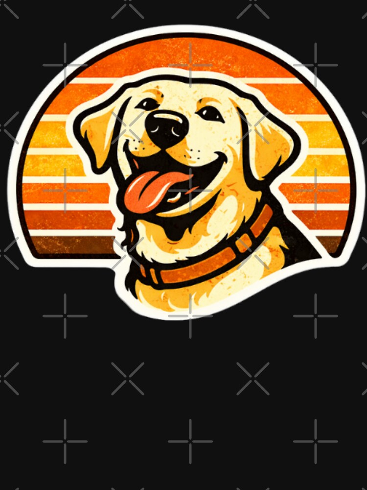 Labrador Dad – Retro Sunset Smiling Retriever Gift by PawPrintCustom T-Shirts, Hoodie, Sweatshirt | BlankRebels.com (Image 3)