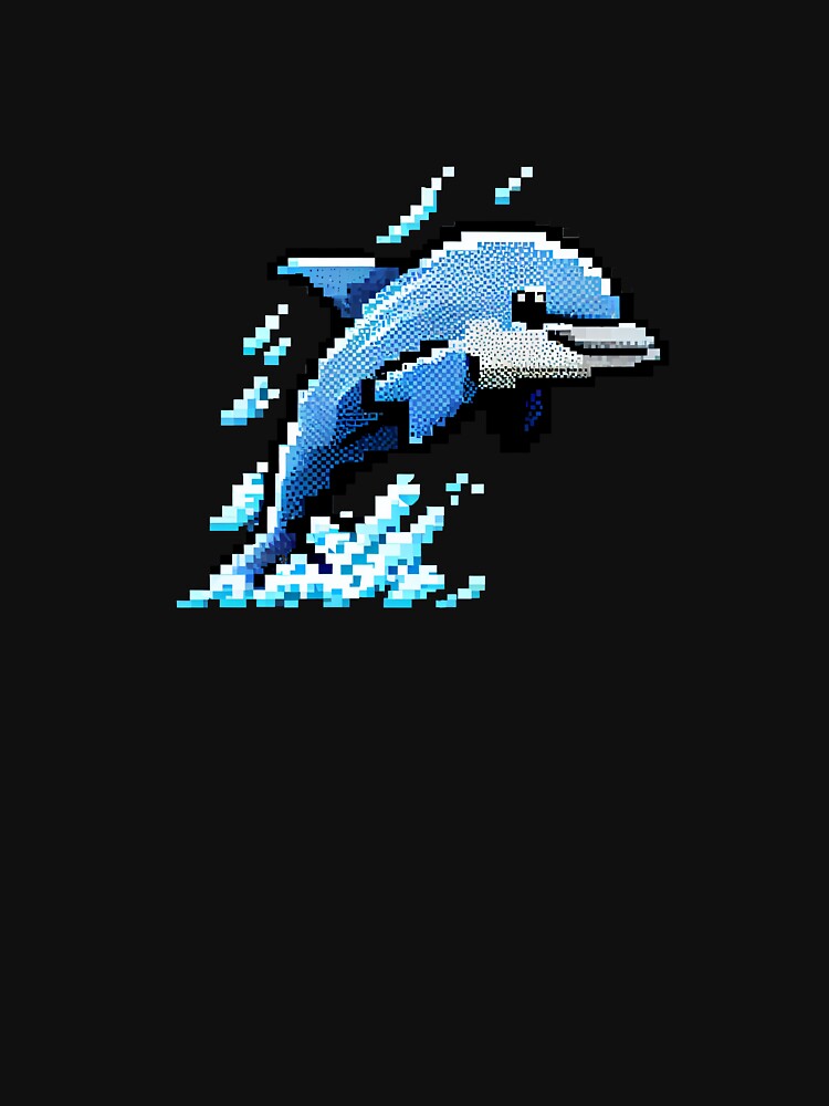 Cute little dolphin pixel art. by Pixelarium