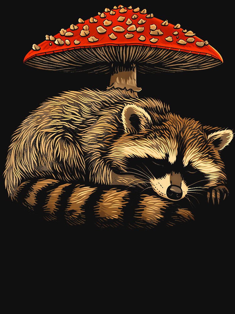 Raccoon Opossum Under The Mushroom by DianaEsther1 T-Shirts, Hoodie, Sweatshirt | BlankRebels.com (Image 3)