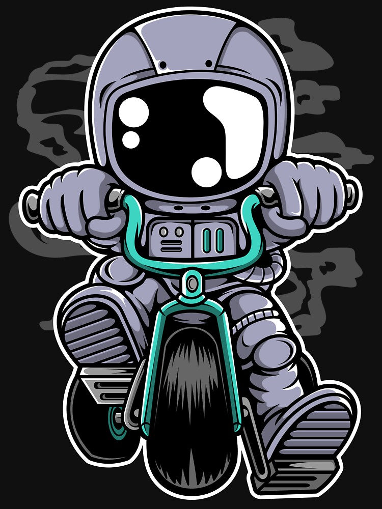 Astronaut Bicycle Biker - Funny Outer Space Lovers by Desteroids T-Shirts, Hoodie, Sweatshirt | BlankRebels.com (Image 3)