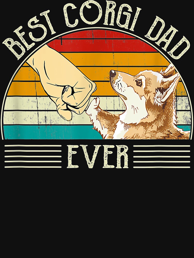 Retro Vintage Best Corgi Dad Ever by MariArtistry T-Shirts, Hoodie, Sweatshirt | BlankRebels.com (Image 3)