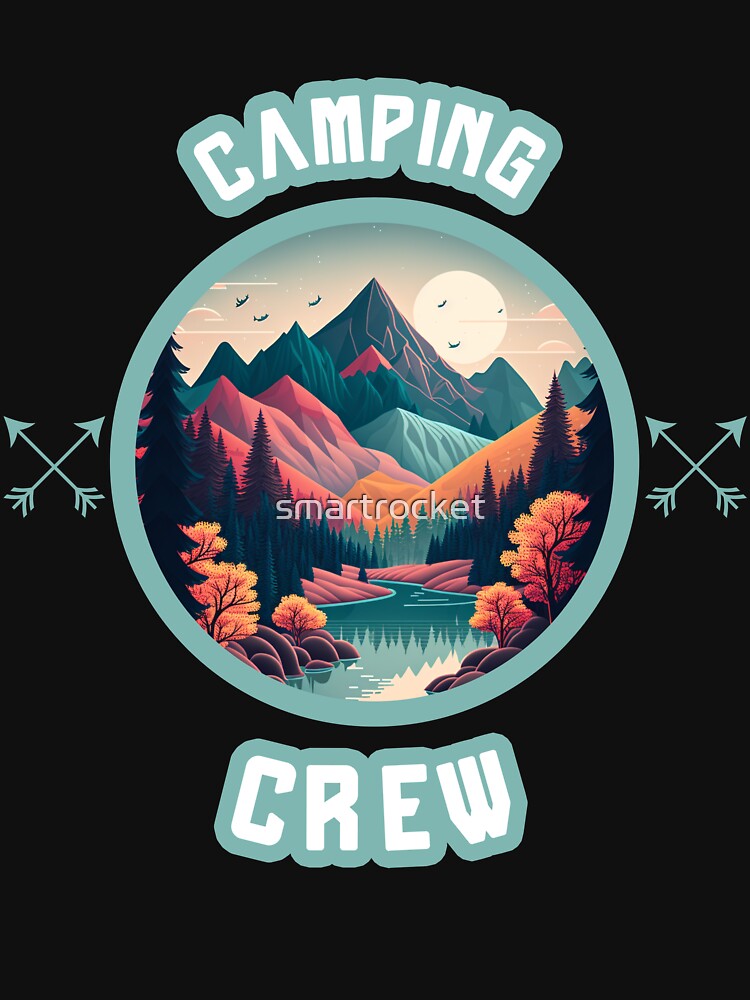 Camping Crew Outdoor Sunset Summer Camp by smartrocket T-Shirts, Hoodie, Sweatshirt | BlankRebels.com (Image 3)