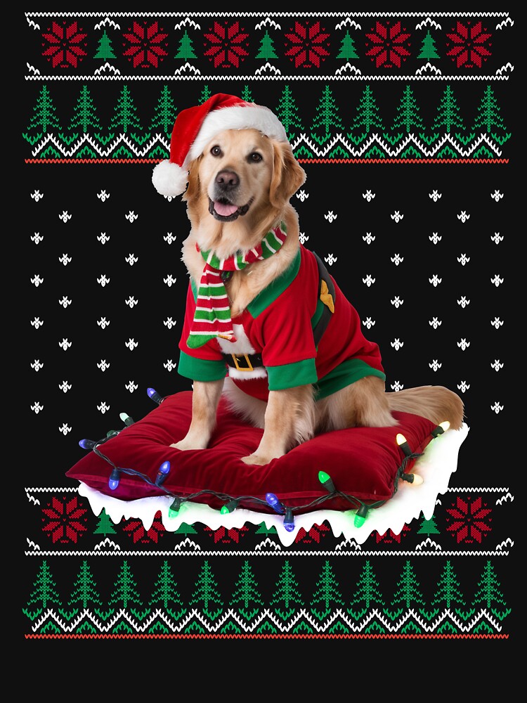 Golden Retriever Holiday Christmas Ugly Xmas by AlexanderD14 T-Shirts, Hoodie, Sweatshirt | BlankRebels.com (Image 3)