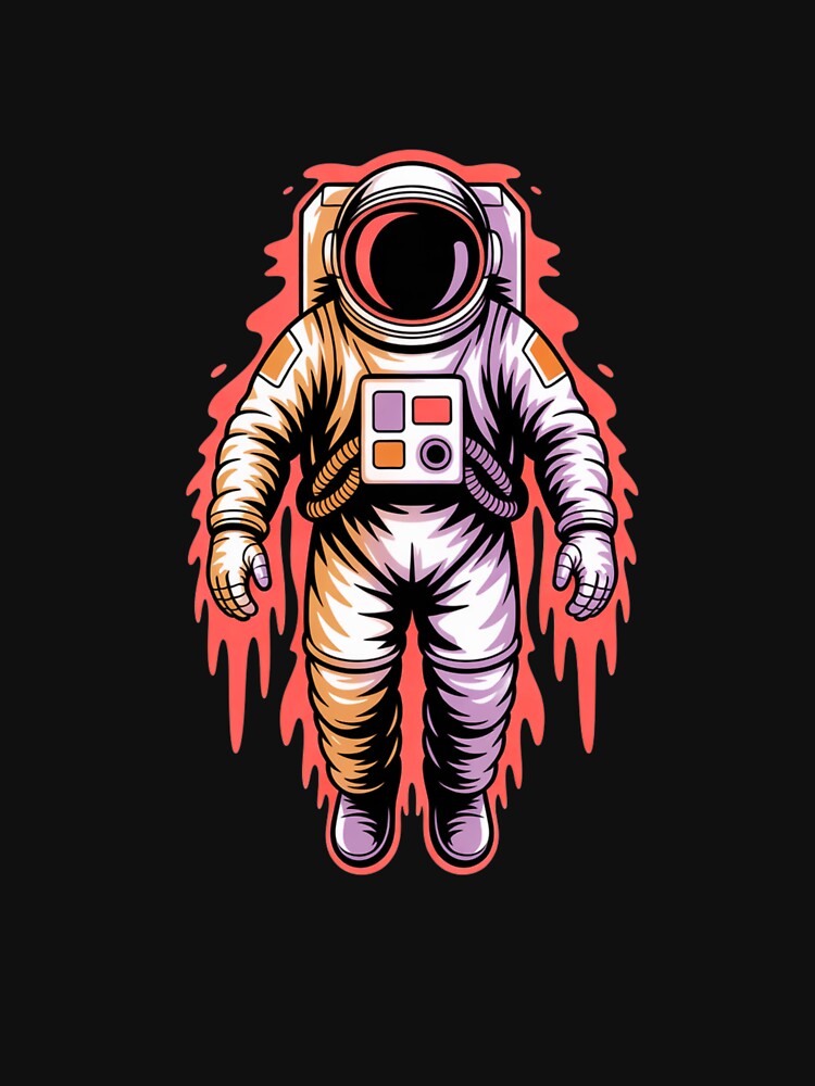 Ghostly Astronaut – Spooky Haunted Space Halloween Design by ColorSplash123 T-Shirts, Hoodie, Sweatshirt (Image 3)