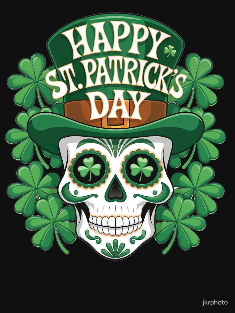 skull st. patrick's day by jkrphoto T-Shirts, Hoodie, Sweatshirt | BlankRebels.com (Image 3)