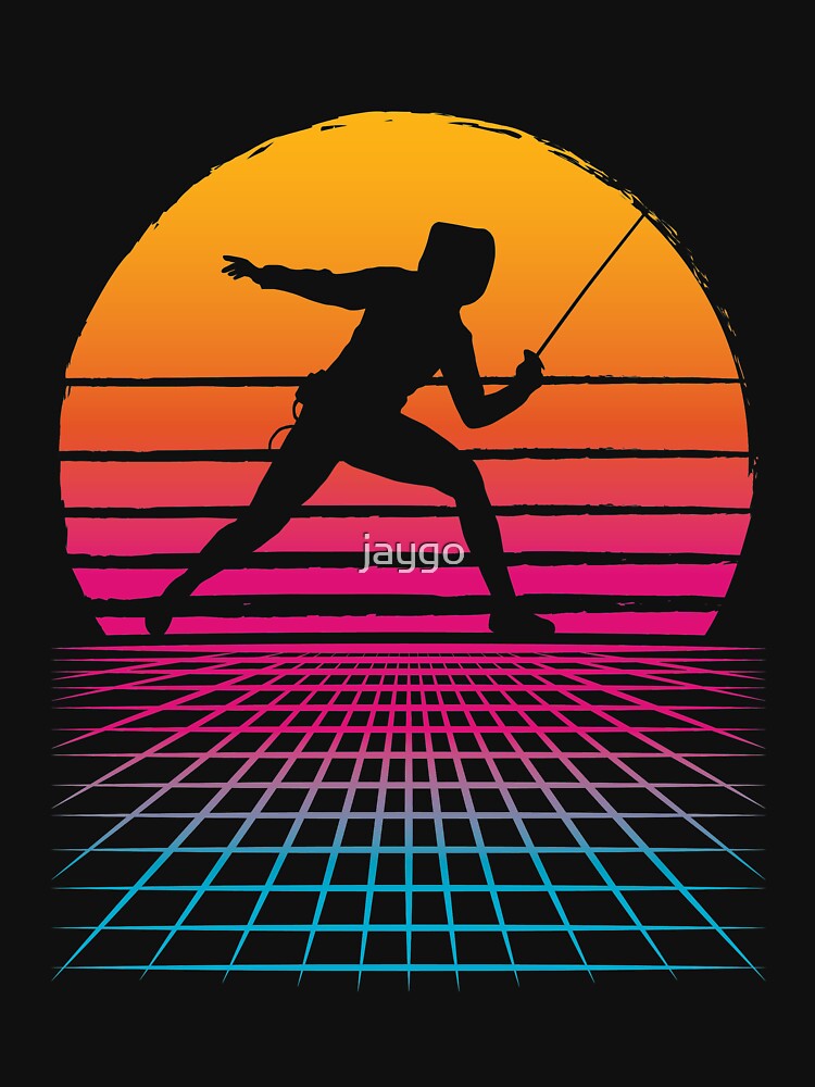 Fencing Sport Vaporwave Japanese Japan by jaygo T-Shirts, Hoodie, Sweatshirt | BlankRebels.com (Image 3)