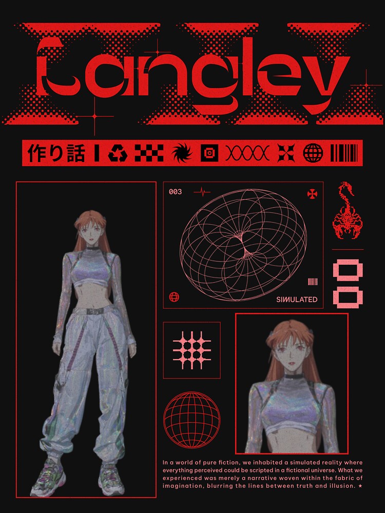 Asuka Langley Neon Genesis Evangelion Y2K by VoidGarden T-Shirts, Hoodie, Sweatshirt | BlankRebels.com (Image 3)