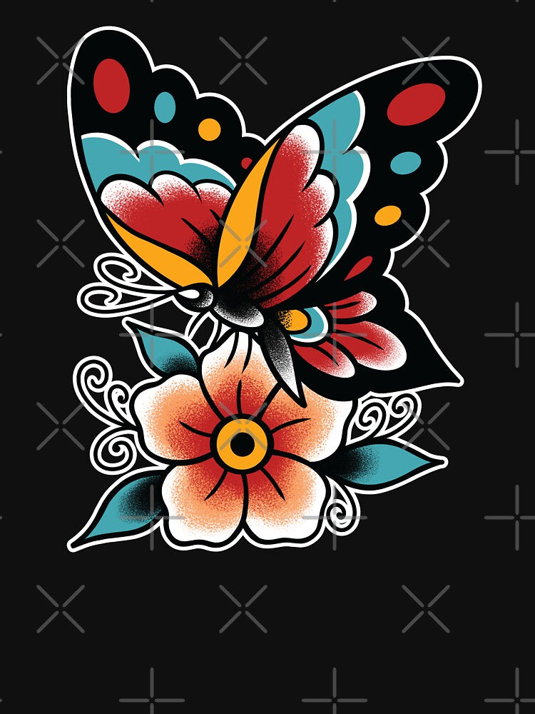Butterfly Traditional Tattoo T-Shirts, Hoodie, Sweatshirt