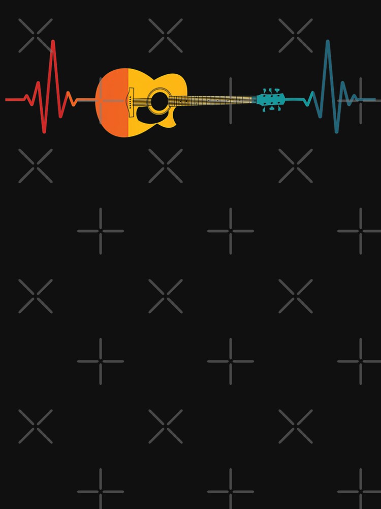 Guitarist Heartbeat Musician Guitar Player Colorful Guitar by zacben T-Shirts, Hoodie, Sweatshirt | BlankRebels.com (Image 3)