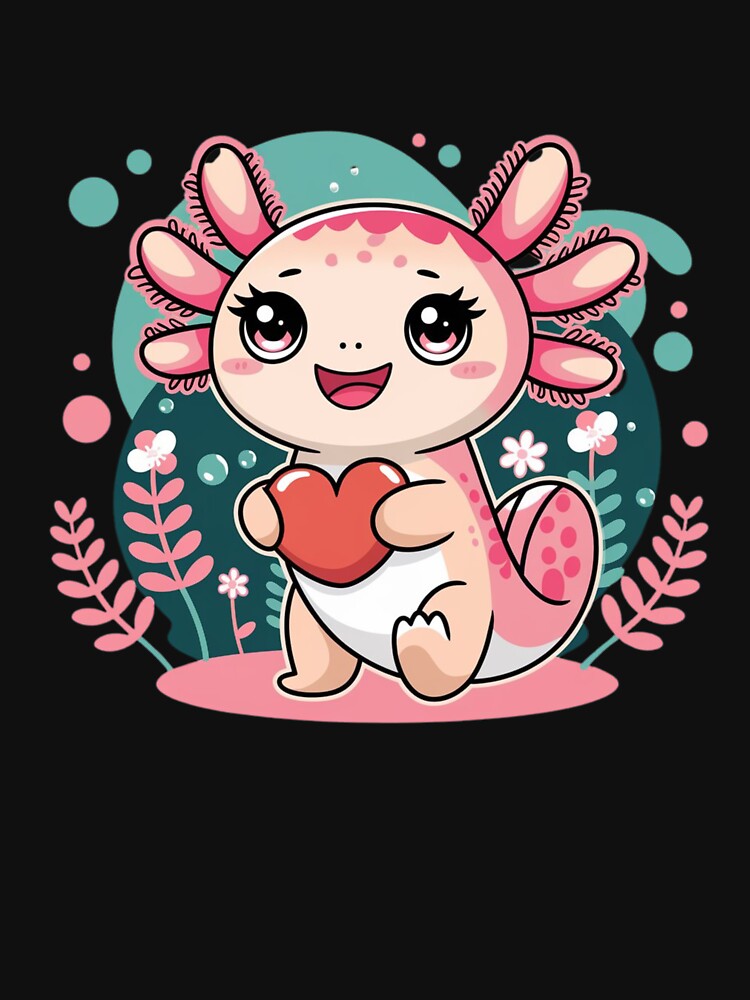 Cute Axolotl Love Art – Perfect Valentine’s Day Decor by JRsmail T-Shirts, Hoodie, Sweatshirt | BlankRebels.com (Image 3)