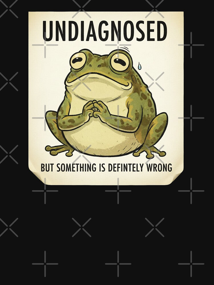 Undiagnosed, something is not right, dark humor, frog, funnyfits70, Humor, Funny, retro, vintages, funny... (Image 3)