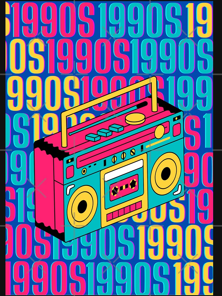 1990s retro design 1 - Dark Blue Background by PunjabanJatti T-Shirts, Hoodie, Sweatshirt | BlankRebels.com (Image 3)