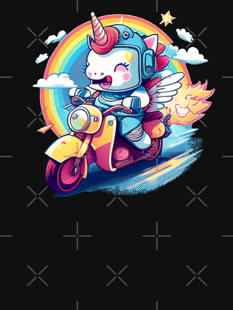 Happy Unicorn Biker Motorcycle Club by TheWildFlix T-Shirts, Hoodie, Sweatshirt | BlankRebels.com (Image 3)