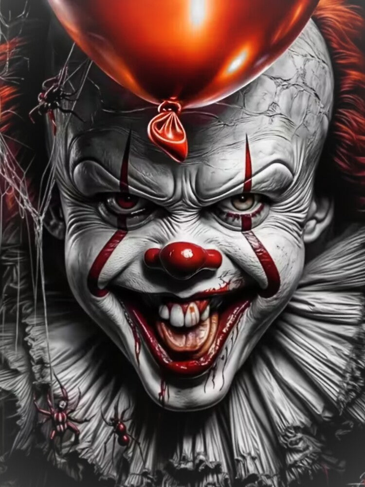Dark Clown with Red Balloon – Horror Dark Art Illustration by TSHIRTprject T-Shirts, Hoodie, Sweatshirt (Image 3)