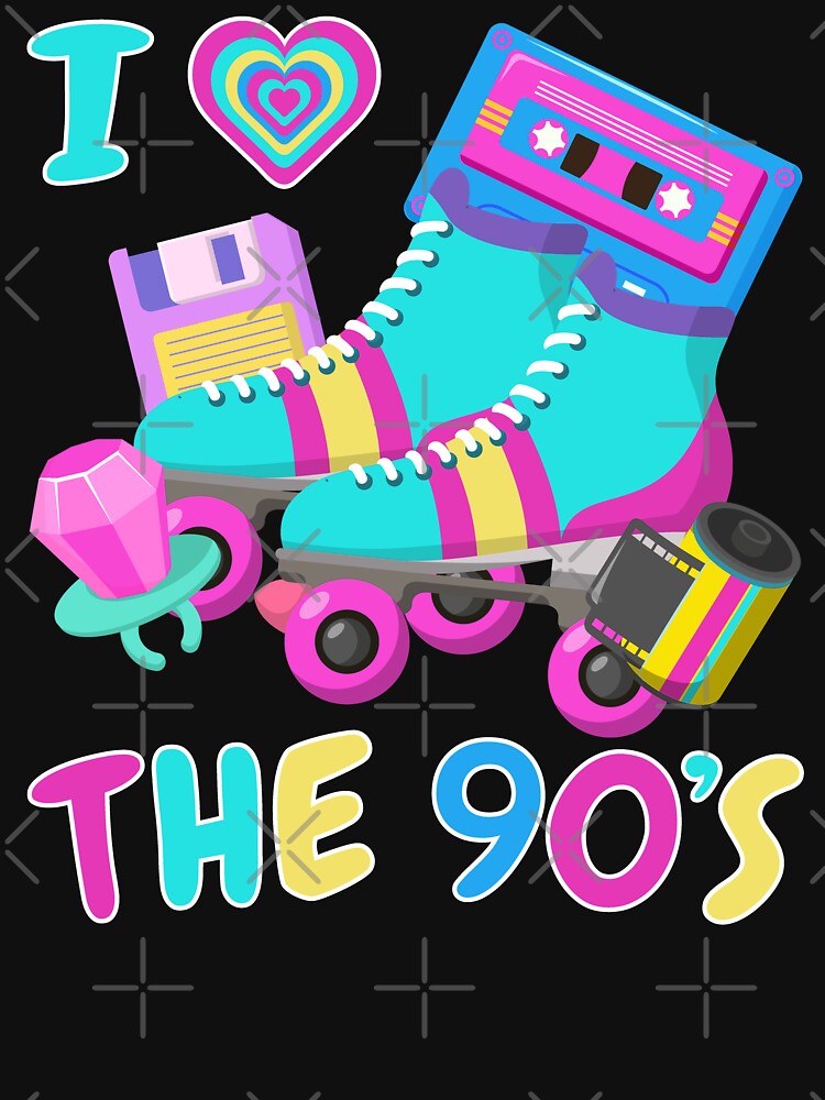 Vintage I Heart Love The 90s Costume Party Outfit 1990 Retro by pipsmerch T-Shirts, Hoodie, Sweatshirt (Image 3)