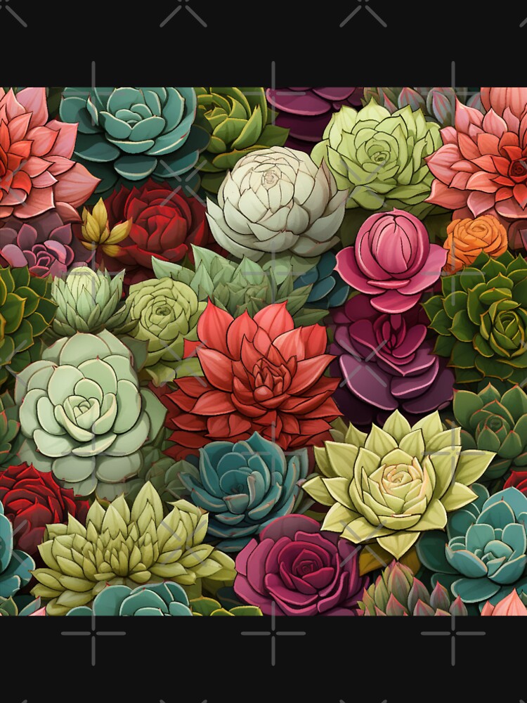 Colourful Succulents by Deepestblue T-Shirts, Hoodie, Sweatshirt | BlankRebels.com (Image 2)