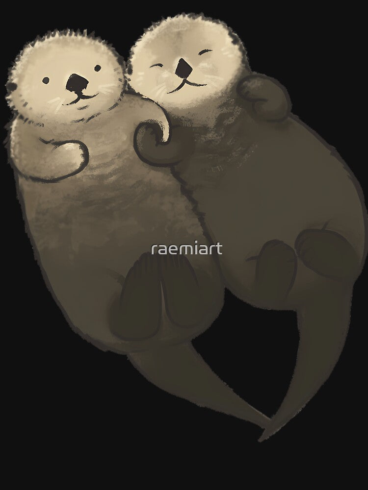Significant Otters - Otters Holding Hands by raemiart T-Shirts, Hoodie, Sweatshirt | BlankRebels.com (Image 3)