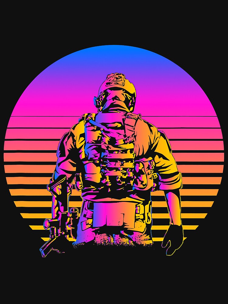 Veteran Soldier Vaporwave Retro by NeverLoseSF T-Shirts, Hoodie, Sweatshirt | BlankRebels.com (Image 3)