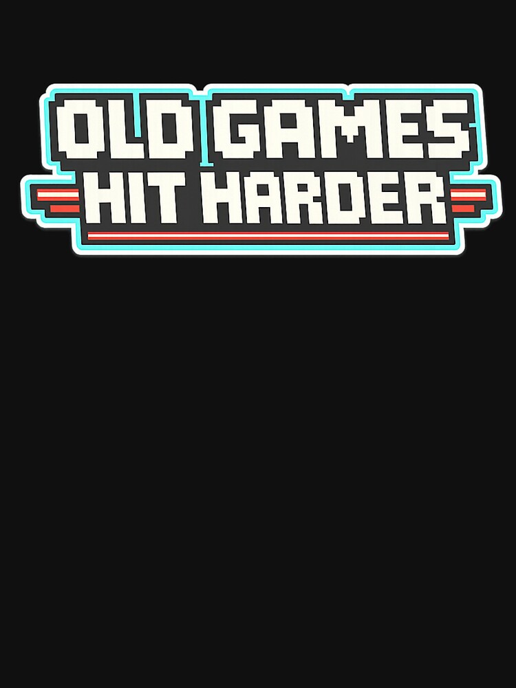 Retro gamer shirt - Old games hit harder by TiltedPlayer Hoodie, Sweatshirt | BlankRebels.com (Image 3)