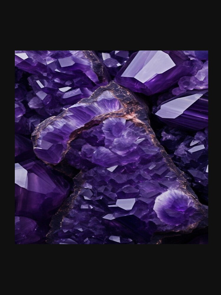 Purple Crystal Cluster Masterpiece Artwork by NivyasArtistry T-Shirts, Hoodie, Sweatshirt | BlankRebels.com (Image 3)