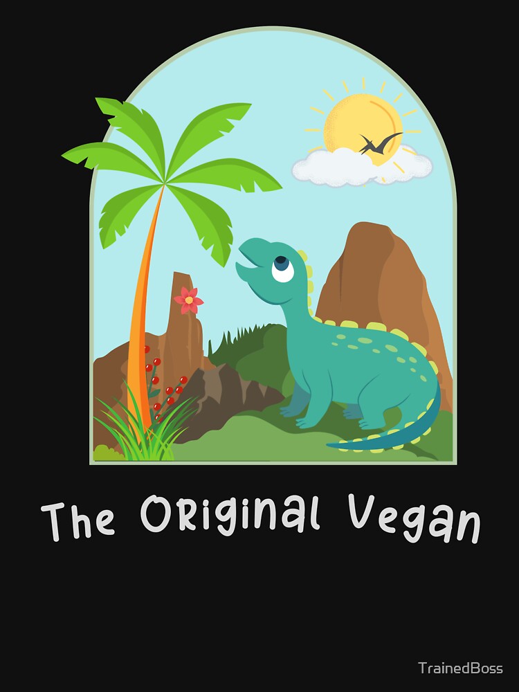 Vegan Dinosaur | The Original Vegan by TrainedBoss T-Shirts, Hoodie, Sweatshirt | BlankRebels.com (Image 3)