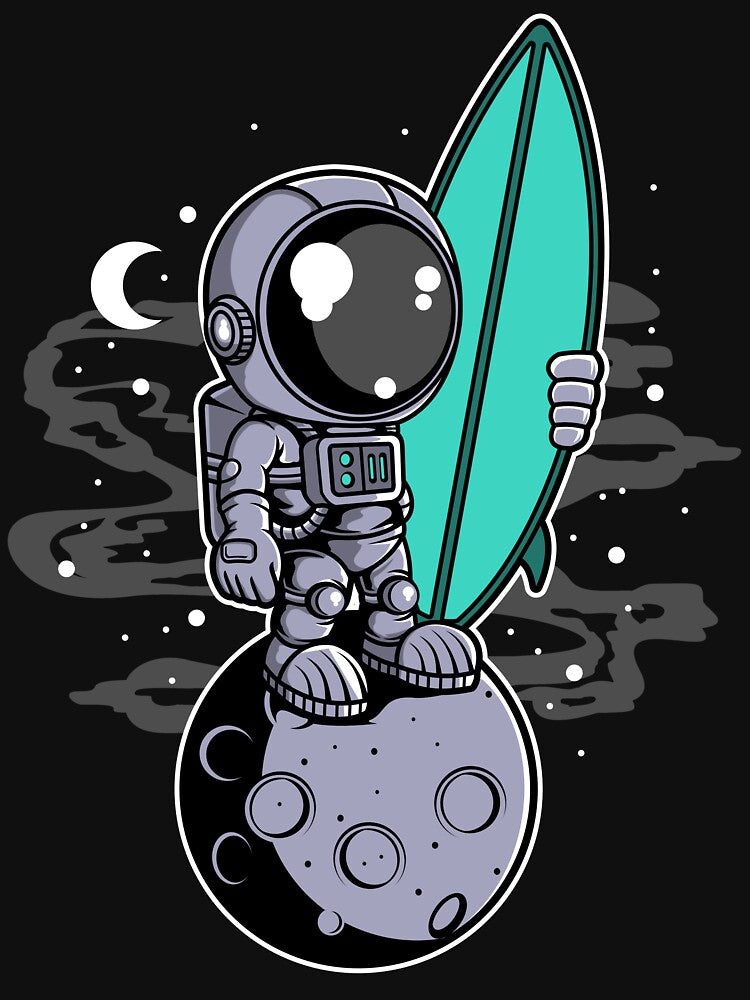 Astronaut Surfer - Funny Outer Space Lovers by Desteroids T-Shirts, Hoodie, Sweatshirt | BlankRebels.com (Image 3)