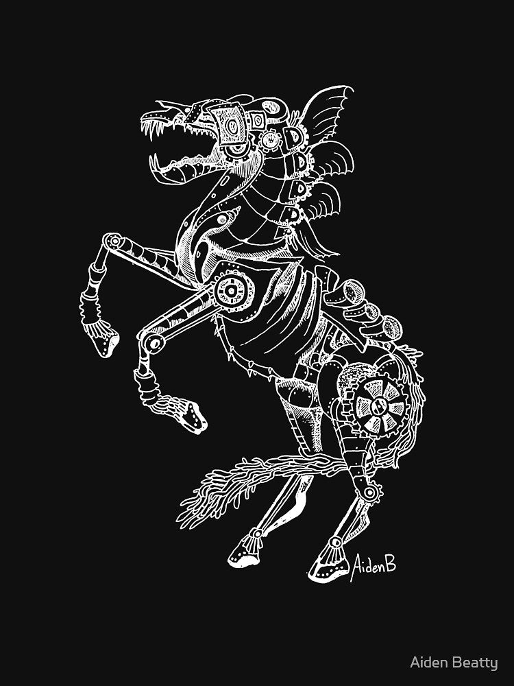 Steel Stallion White by Aiden Beatty T-Shirts, Hoodie, Sweatshirt | BlankRebels.com (Image 3)