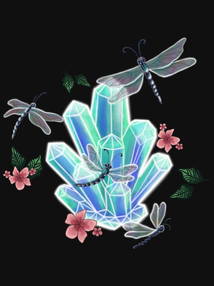 Dragonflies & Crystal by MoonMothKreativ T-Shirts, Hoodie, Sweatshirt | BlankRebels.com (Image 3)