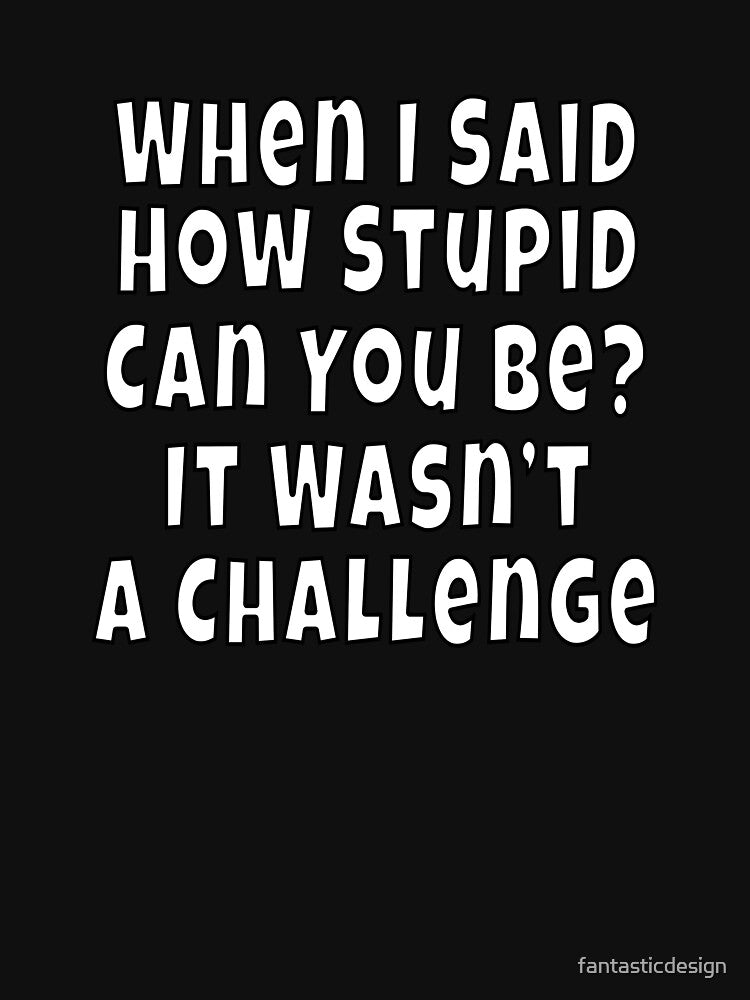 Funny Sarcastic Saying When I Said How Stupid Can You Be by fantasticdesign T-Shirts, Hoodie, Sweatshirt (Image 3)
