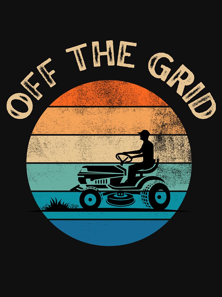 Off The Grid - Lawnmower Sunset by CrystalJet T-Shirts, Hoodie, Sweatshirt | BlankRebels.com (Image 3)
