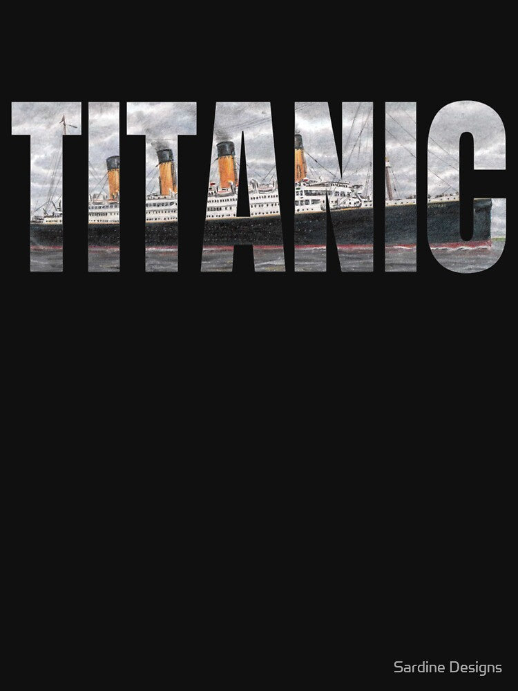 Titanic Sailing Ship 1912 Cruise Vintage Distressed Gift by Sardine Designs T-Shirts, Hoodie, Sweatshirt (Image 3)