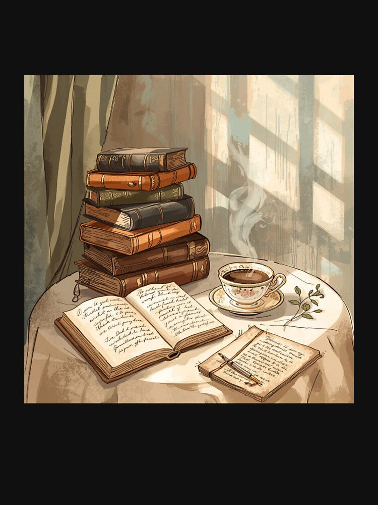 Books and Coffee by Echo Aesthetics T-Shirts, Hoodie, Sweatshirt | BlankRebels.com (Image 3)