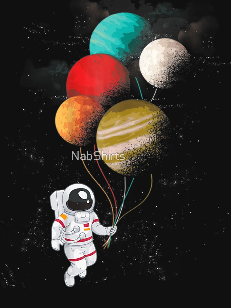 Astronaut Holding Planet Balloons - Astronaut holding planet balloons solar system space by NabShirts ⭐⭐⭐⭐⭐... (Image 3)