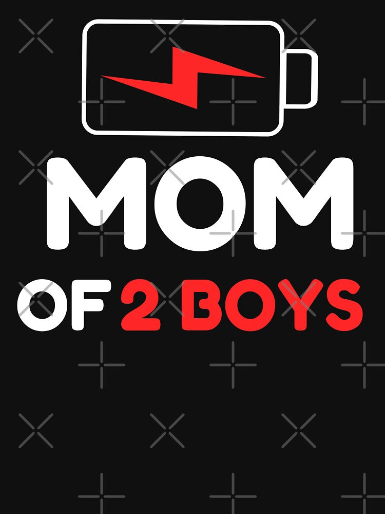 Mom of 2 Boys Mother's Day Low Battery Birthday by LEOOTY T-Shirts, Hoodie, Sweatshirt | BlankRebels.com (Image 3)