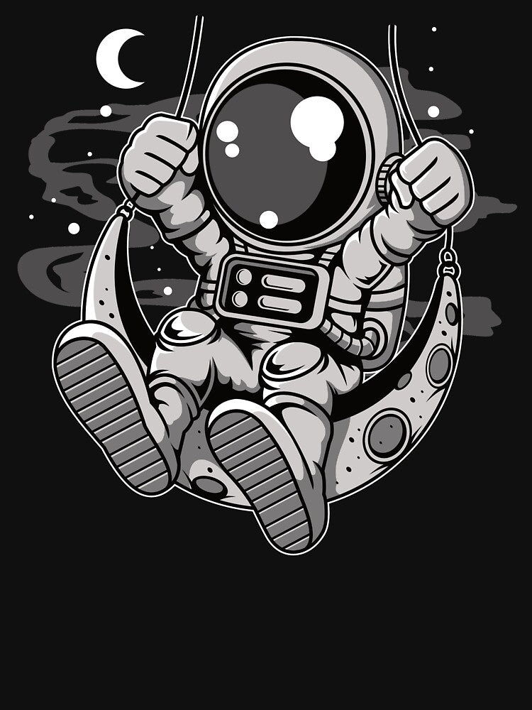 Astronaut Moon Swing - Funny Outer Space Lovers by Desteroids T-Shirts, Hoodie, Sweatshirt | BlankRebels.com (Image 3)