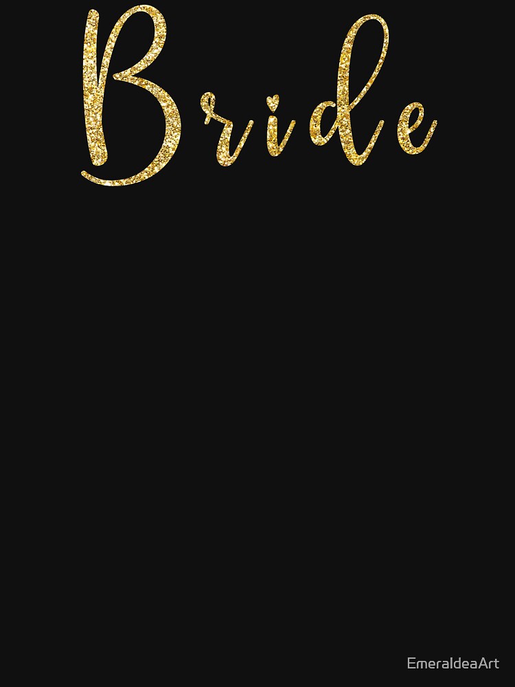 Glamorous Hen Party Must-Have: Gold Calligraphic Handwritten Text for the Bride and More! by EmeraldeaArt... (Image 3)