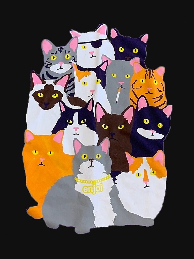 Vintage Y2K Enjoi Cat Gang by LuiAriona1993 T-Shirts, Hoodie, Sweatshirt | BlankRebels.com (Image 3)